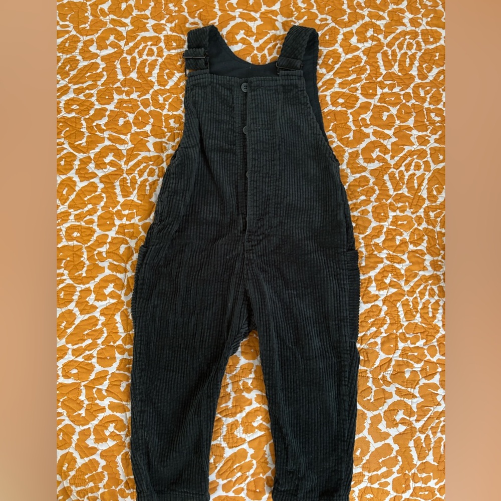 Black Corduroy Overalls